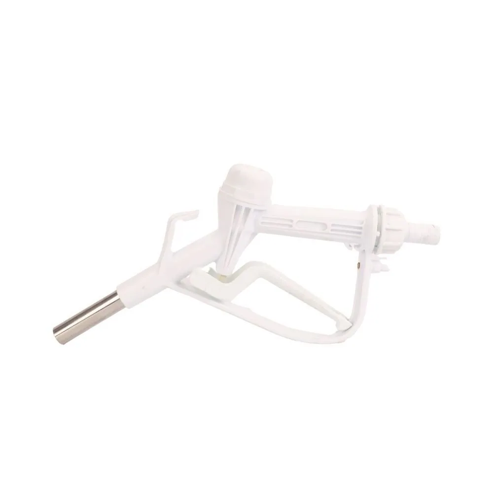 AdBlue Manual Nozzle, 0-40 L/min, 3/4" Inlet, Plastic and Stainless AdBlue manual dispensing nozzle in white plastic with 3/4 inch inlet, 0-40 L/min