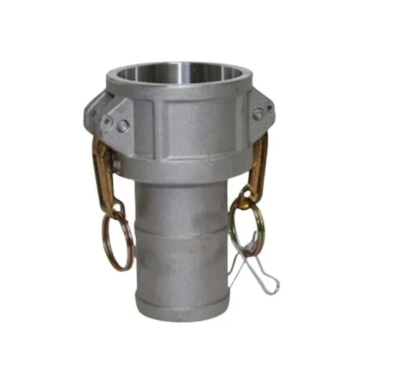 Aluminium camlock Type C female coupler x hose tail, 50 to 75 mm