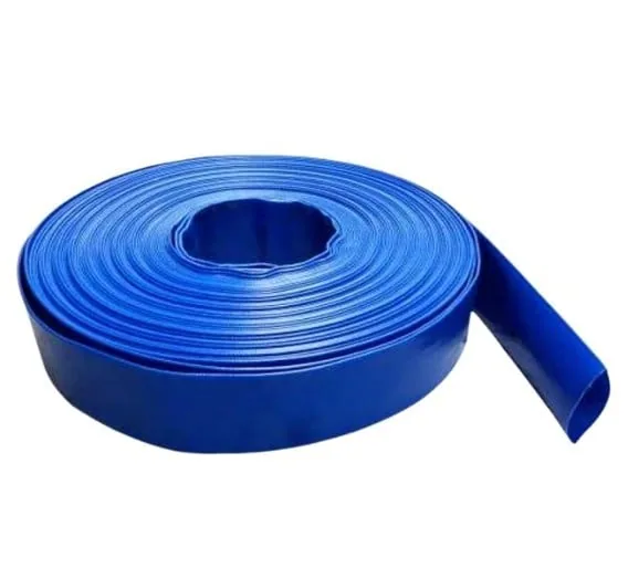 Blue 3 bar layflat hose, 50mm and 75mm, sold per metre