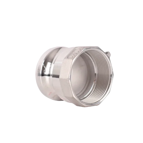 50 mm aluminium camlock Part A male adaptor, 2" female BSP