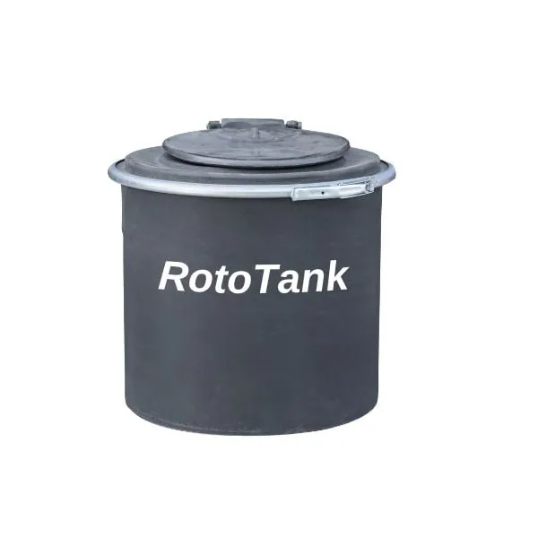 Black chemical toilet with hinged seat and lid, 450 mm high
