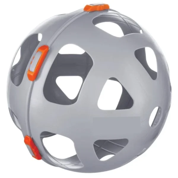 Grey 355 mm clip-lock baffle ball with orange clips