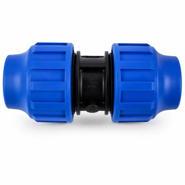 Polypropylene compression coupler PN16 for joining 20 to 50 mm HDPE pipe