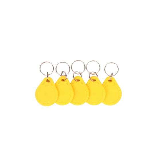 Pack of five yellow RFID-type key tags for Cube Smart fuel pump kits