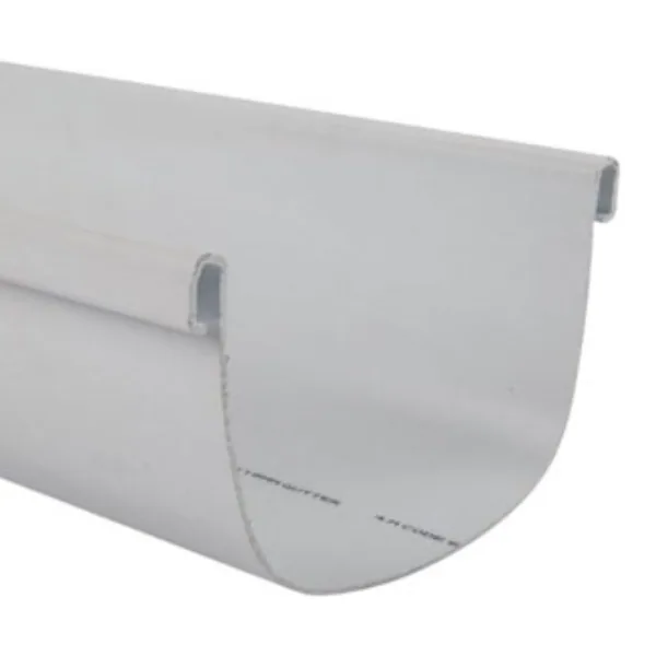 4 m length of tan D-shaped PVC gutter