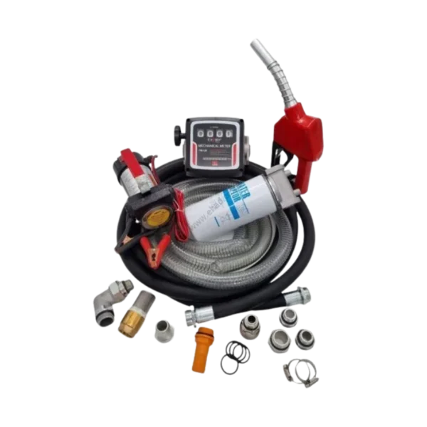 Diesel Kit B 12V with DC40 pump, FM120L meter, nozzle, hoses and water-trap filter