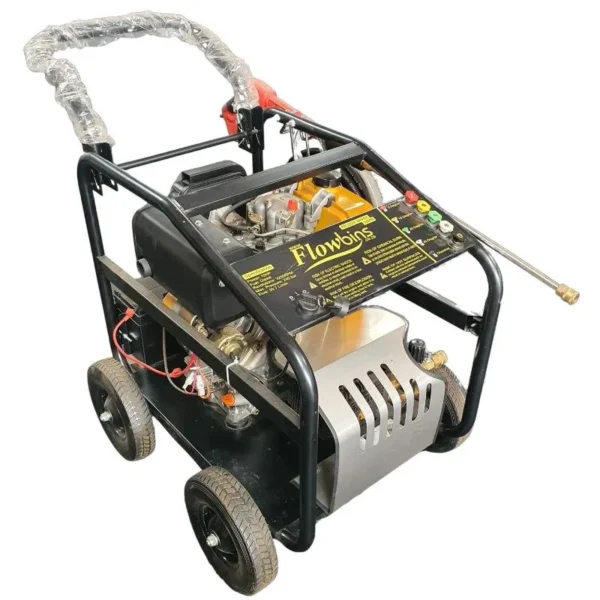 10 HP diesel trolley pressure washer, 240 bar, front view