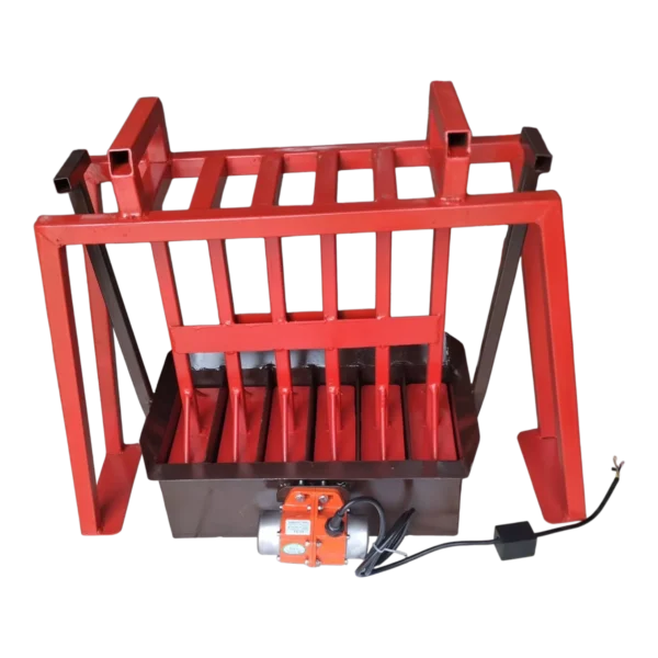 Electric 6-drop stock brick mould with 220 V vibrator motor mounted on the steel mould
