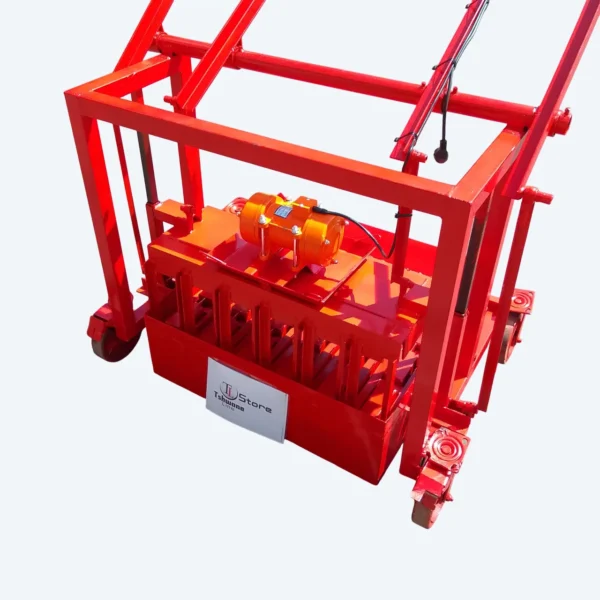 Electric brick making machine with steel frame, fitted mould and 220 V vibrator
