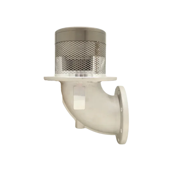 4 inch pneumatic emergency bottom valve with round flange and filter
