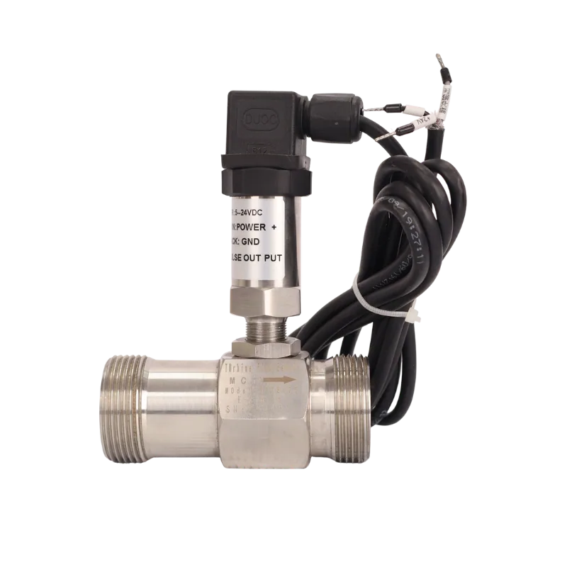 Explosion-Proof Turbine Flowmeter, 1-10 m³/h, 5-24V DC, IP67 Explosion-proof turbine flowmeter sensor for fuel and oil, 1 to 10 m3/h, IP67 housing