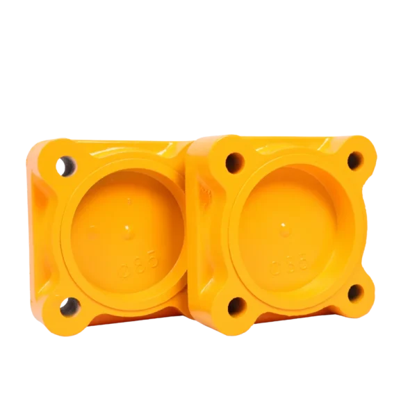 Pair of BSP threaded flanges for M-series bulk fuel flowmeter inlet and outlet
