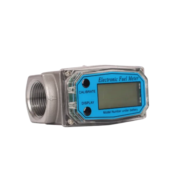 FM-TEM 1 inch aluminium turbine flowmeter for diesel, 10 to 100 L/min