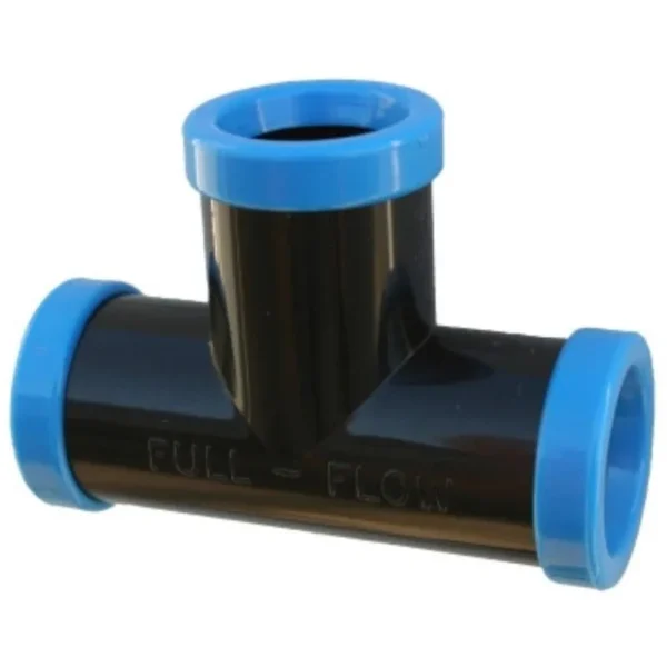 Full Flow ABS compression tee for LDPE irrigation pipe