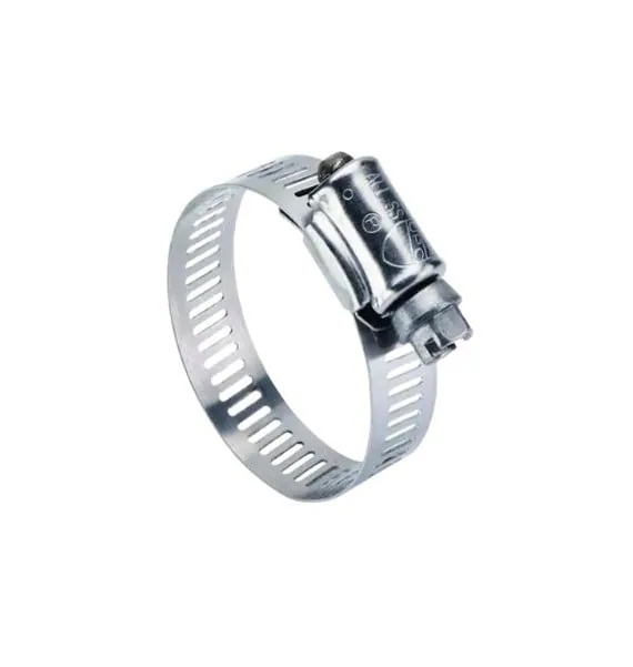 Galvanised steel worm-drive hose clamps in sizes from 14mm to 127mm