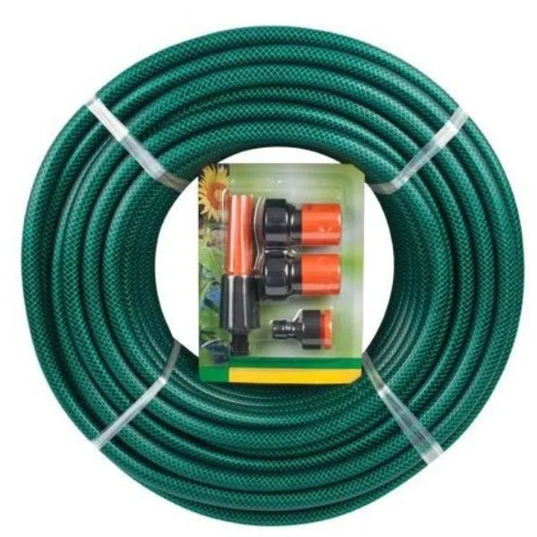 12mm x 20m 3-ply garden hose set with fittings