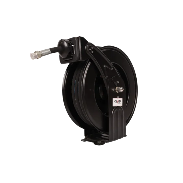 1/2 inch retractable oil hose reel with 10 m high-pressure hose rated 200 bar