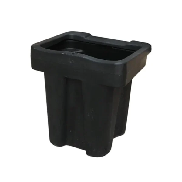 Black 100 L clip-on dispenser tray for an IBC spill pallet