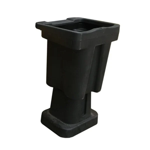 Tall black 80 L polyethylene IBC spill pallet dispenser, 1065 mm