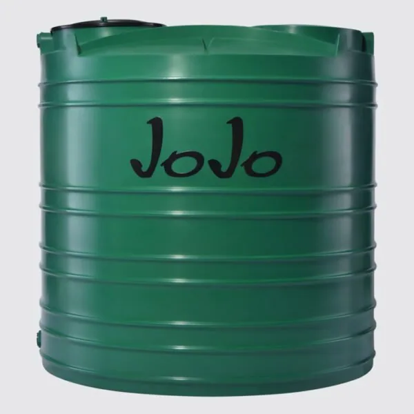 JoJo 2,000 litre green vertical water tank, 1420 mm diameter, 1450 mm high