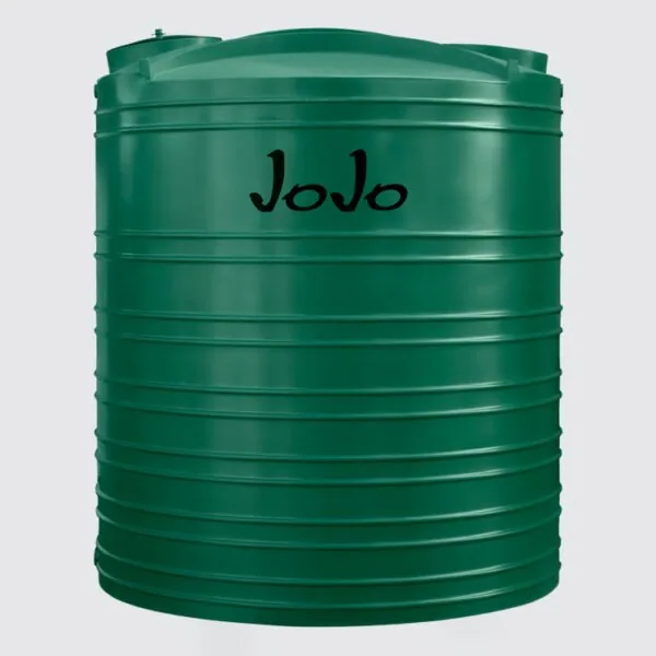 JoJo 5,500 litre green vertical water tank, 1900 mm diameter, 2240 mm high