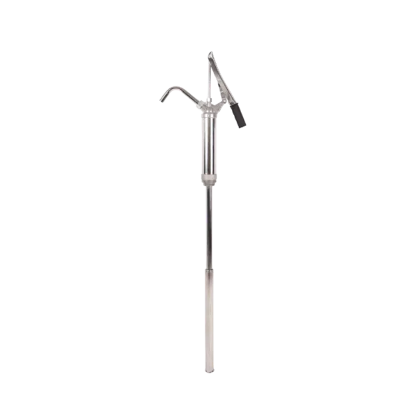Zinc-coated lever type drum hand pump with 1 m suction tube, 18 L/min