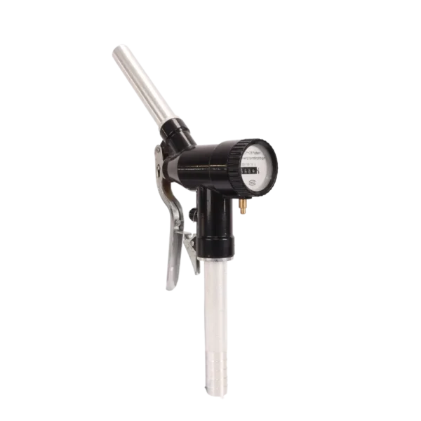 LLY-25 gravity metering nozzle with 4-digit display, 1-inch ports