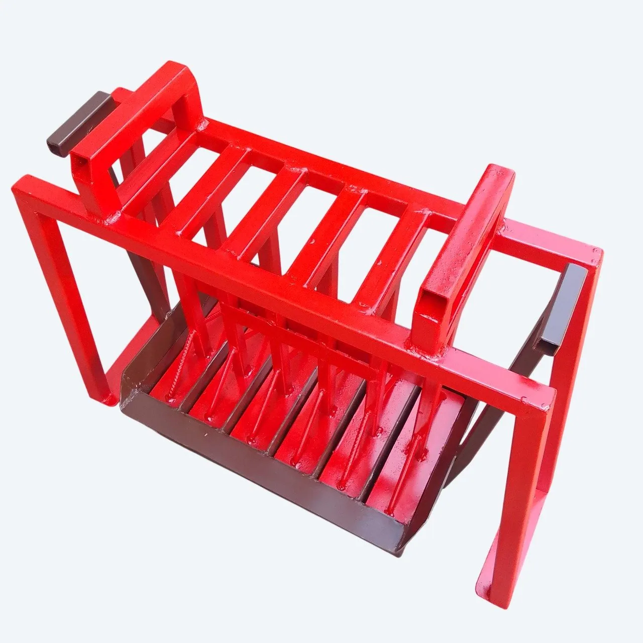 Manual 6-Drop Stock Brick Machine, Lever Press Manual 6-drop stock brick machine with lever press on a light background