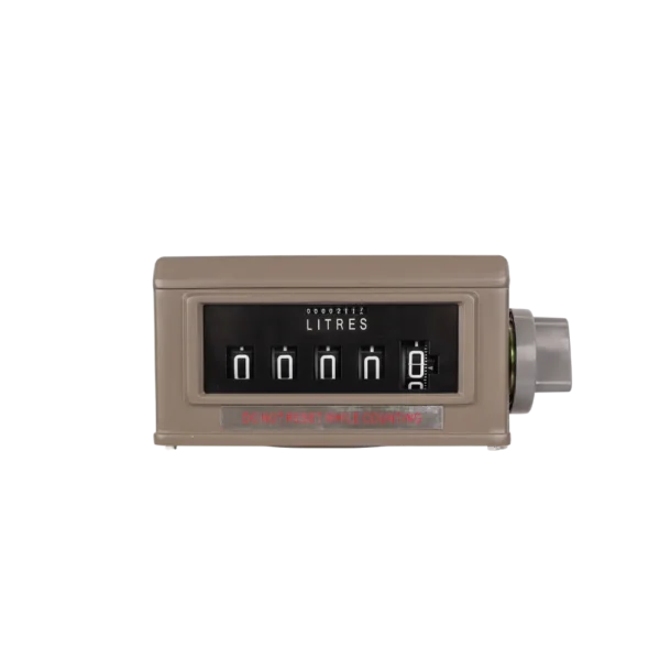 Mechanical register head with gear plate for M-40, M-50 and M-80 bulk flowmeters