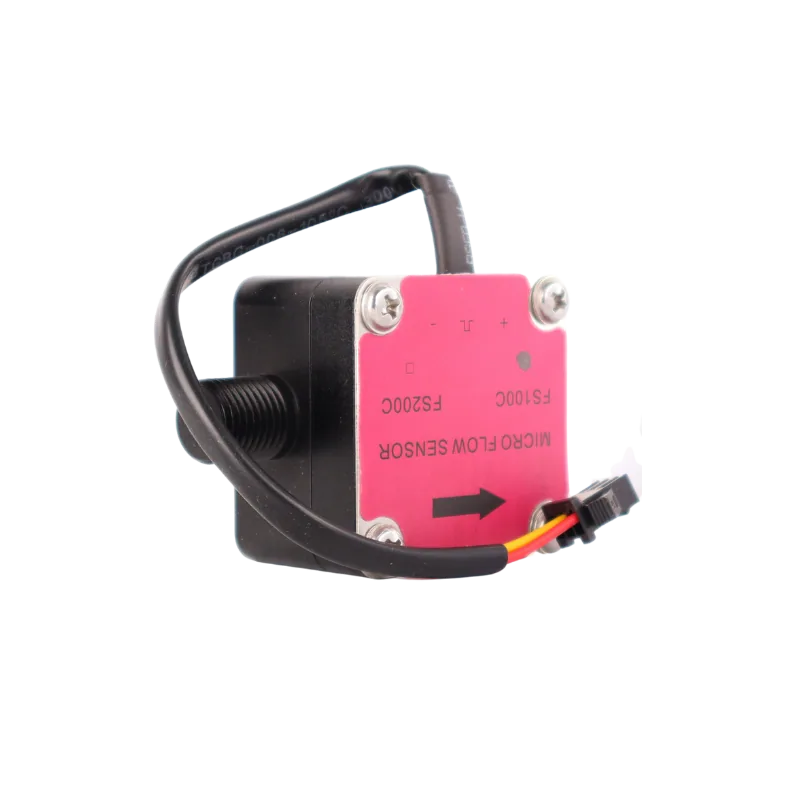Micro Flow Pulse Sensor 2-90 L/h, G1/4", 862 Pulses/L Micro pulse flow sensor for 2-90 L/h with G1/4 inch ports and wiring leads