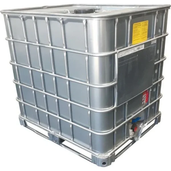 New anti-static 1000 L chemical-grade IBC tank NCSX340 in a steel cage on a pallet