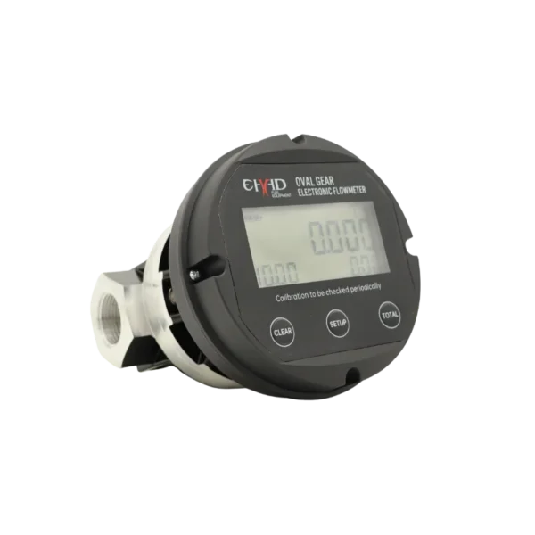 OGM-25 electronic oval gear diesel flowmeter with LCD register and 1 inch ports