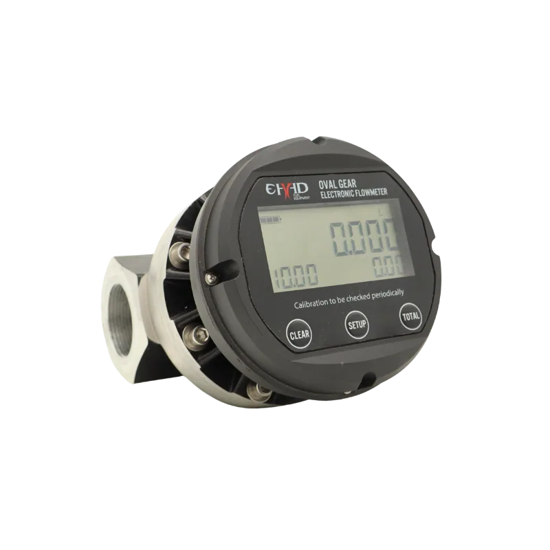 OGM-40 Electronic Diesel Flowmeter, 1.5", 25-250 L/min, LCD OGM-40 electronic oval gear diesel flowmeter with LCD register and 1.5 inch ports