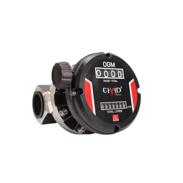 OGM-40 1.5 inch mechanical oval-gear flowmeter with roller register, 25-250 L/min