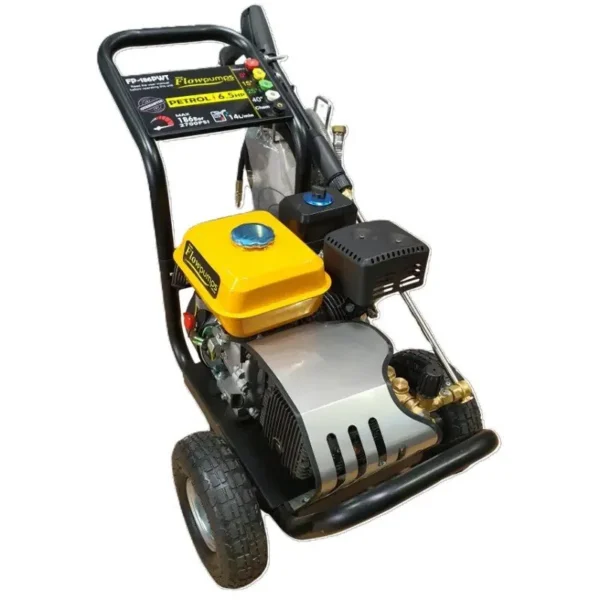 6.5 HP petrol trolley pressure washer, 186 bar, front view