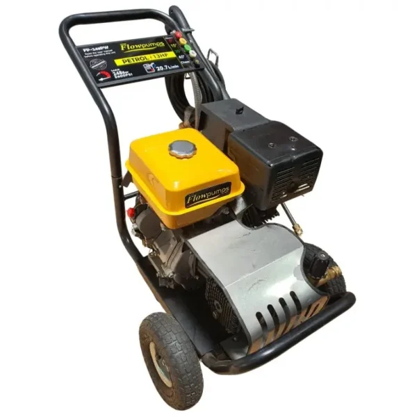 13 HP petrol trolley pressure washer, 248 bar, front view