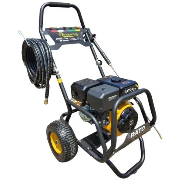 15 HP petrol trolley pressure washer, 290 bar, front view