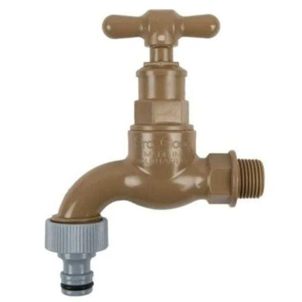 Pro-Close Plastic Garden Tap, 22 mm x 3/4 inch, PC22BT Plastic PPR garden tap 22 mm x 3/4 inch with clutch and pressure release, no brass