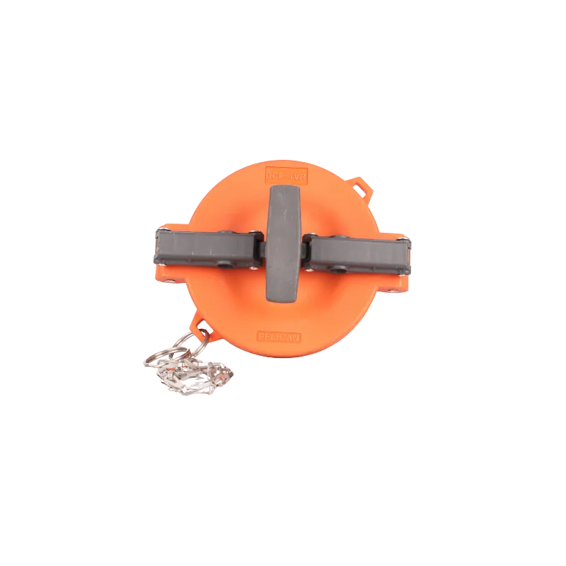 Plastic Vapour Recovery Dust Cap, 3", Cam Action, 0.6 MPa Orange 3 inch plastic vapour recovery dust cap with cam action and chain for tanker adaptors