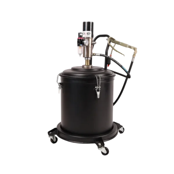 50:1 pneumatic grease pump kit with 4 m hose and grease gun for 16 to 30 kg drums