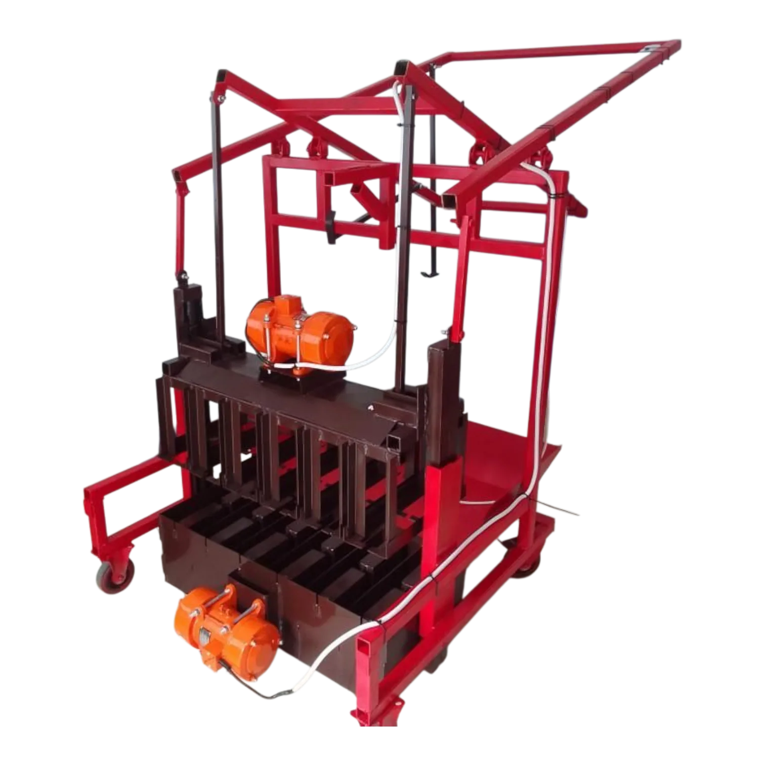 Power Electric Egg-Layer Brick Machine, Twin Vibrators Power electric egg-layer brick making machine with twin vibrator motors and pre-installed mould
