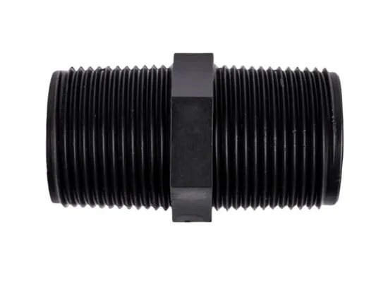 Polypropylene barrel insert nipple for Class 3 and 6 LDPE pipe, 15 to 50 mm