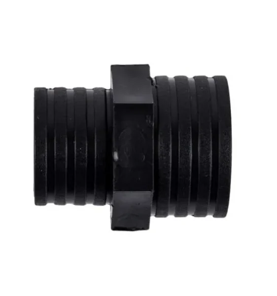 Polypropylene compression reducing socket with nylon insert for LDPE pipe
