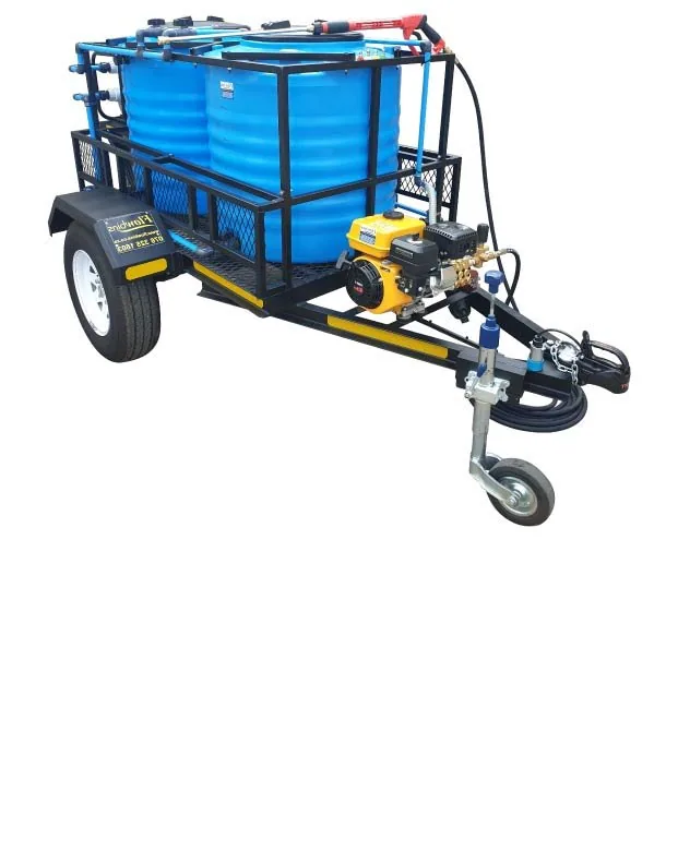 Combo Trailer: 300 L Pressure Washer and 300 L Water Bowser, Unbraked Combo Trailer: 300 L Pressure Washer and 300 L Water Bowser, Unbraked