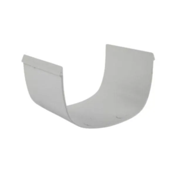 PVC D-shaped gutter connector for joining gutter lengths