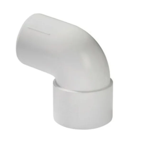 Round PVC downpipe 90 degree offset bend, code PVCGROB