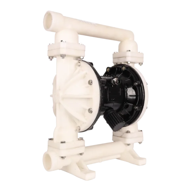 QBK25 polypropylene air-operated diaphragm pump with PTFE diaphragms and 1" ports