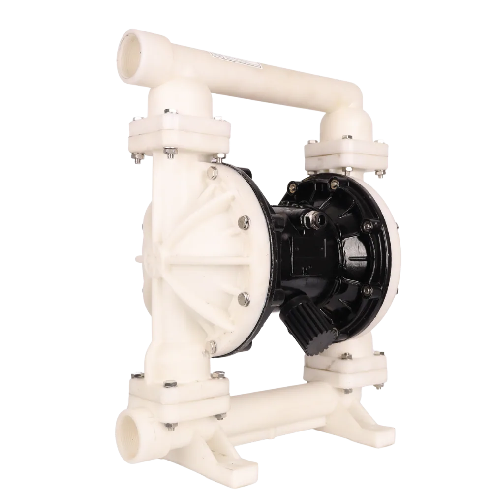 QBK25 Air Diaphragm Pump, Polypropylene Body, 100 L/min, 1" Ports QBK25 polypropylene air-operated diaphragm pump with PTFE diaphragms and 1" ports