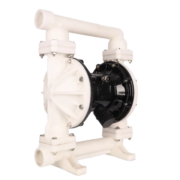 QBK40 polypropylene air-operated diaphragm pump with PTFE diaphragms and 1.5" ports