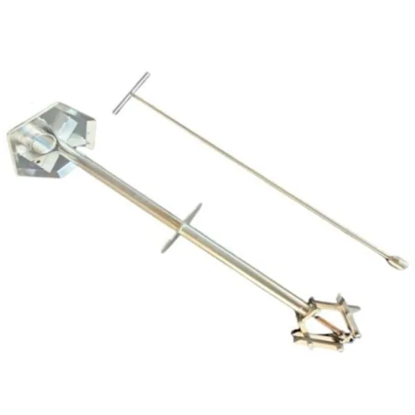 Steel screw-in borehole pump lock with key, view 1